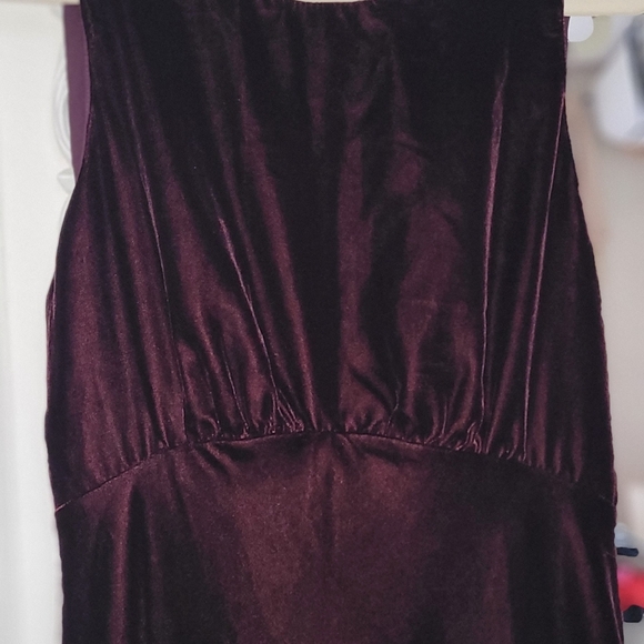 Wine Colored Velvet Gown - Picture 6 of 9